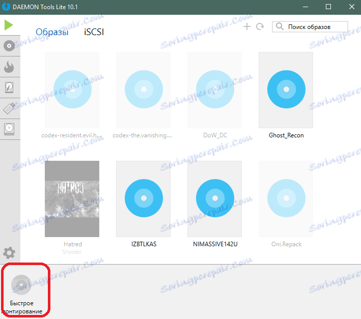Przycisk do montażu obrazu w DAEMON Tools