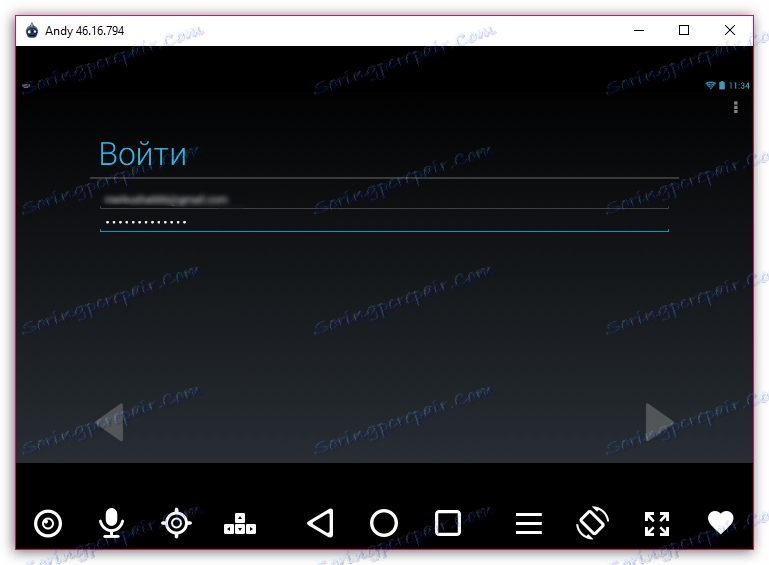 ورود به حساب Google در Andy Emulator