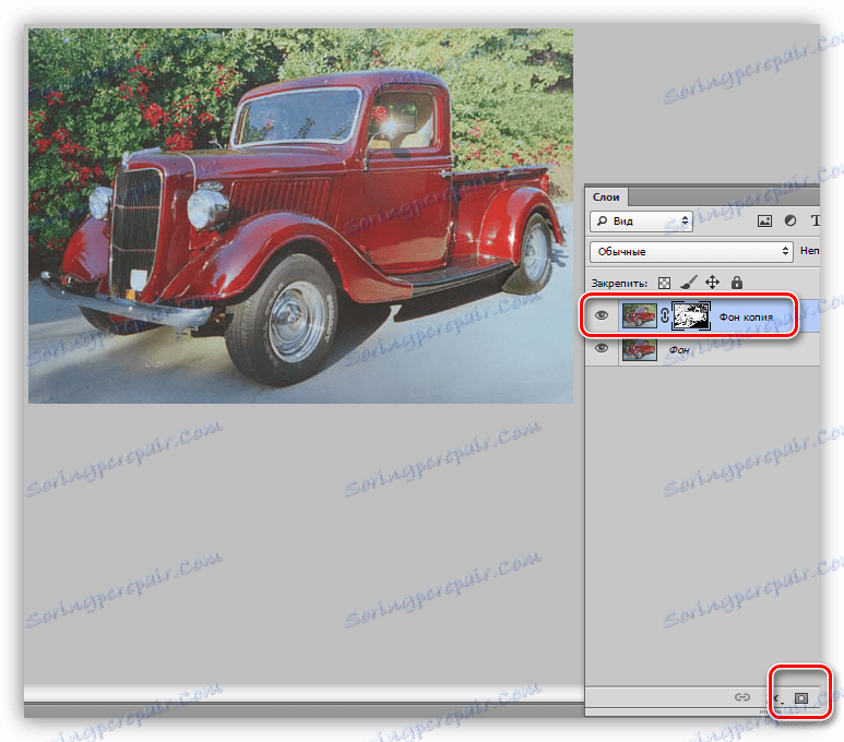 Přidání masky na kopii původní vrstvy ve Photoshopu