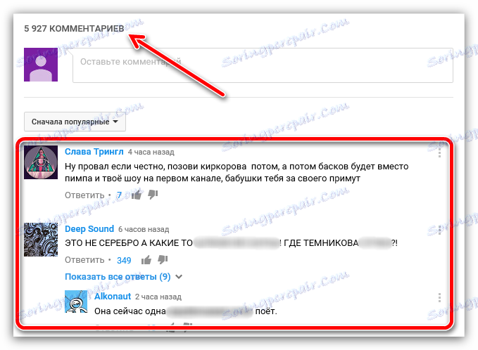 objavil komentarje na YouTubu