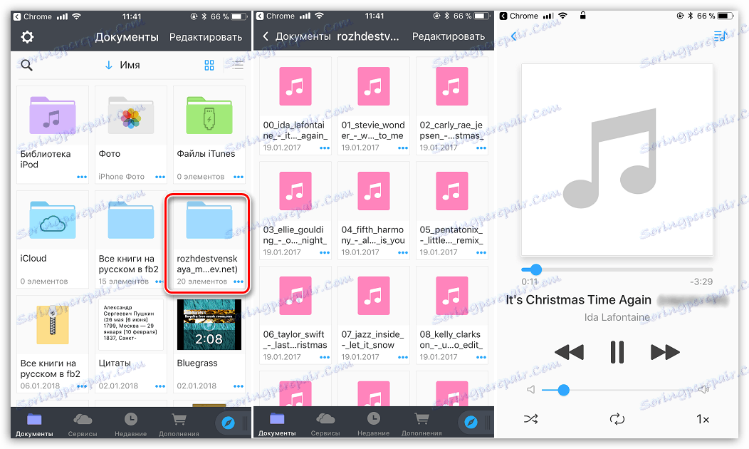 Odtwarzaj pobraną muzykę w Dokumentach 6