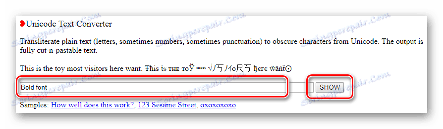 Proces pretvaranja teksta pomoću Unicode pretvorbe usluge u Internet preglednik