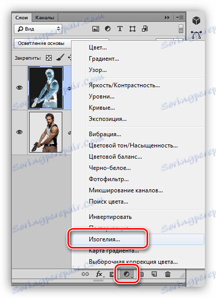 Прилагане на коригиращия слой изогел в Photoshop