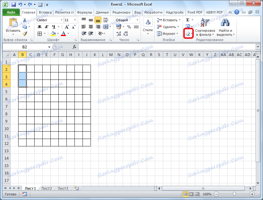 Očistite gumb v programu Microsoft Excel