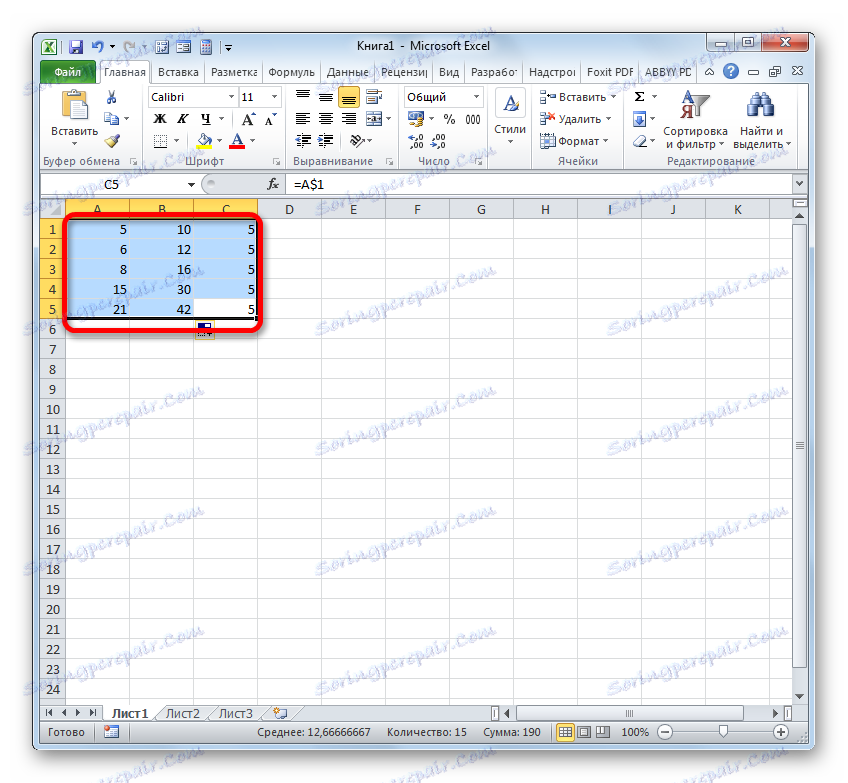 Zakres komórek w programie Microsoft Excel