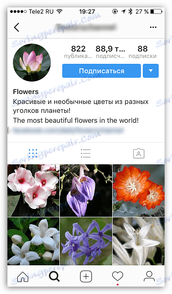 Избор на профил на тема в Instagram