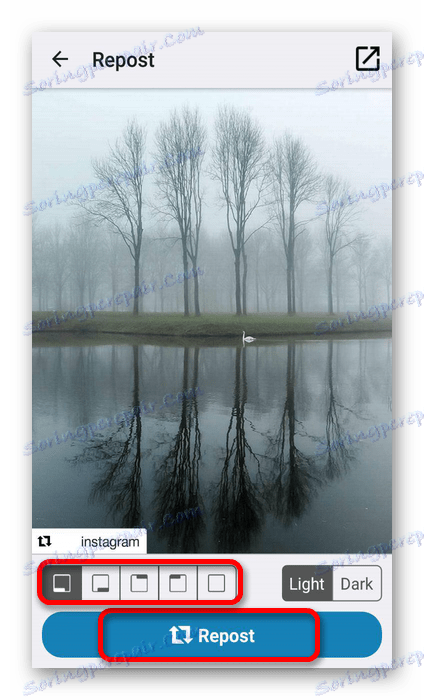 ponovite fotografije v aplikaciji repost v instagramu v sistemu Android