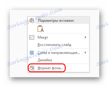 Формат позадине кроз десно дугме у ПоверПоинту
