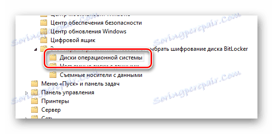 Процес на разгъване на папките Операционни системи дискове в прозореца за управление на групови правила