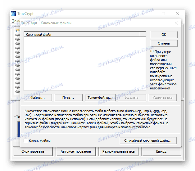 Процесът на използване на програмата за криптиране на TrueCrypt