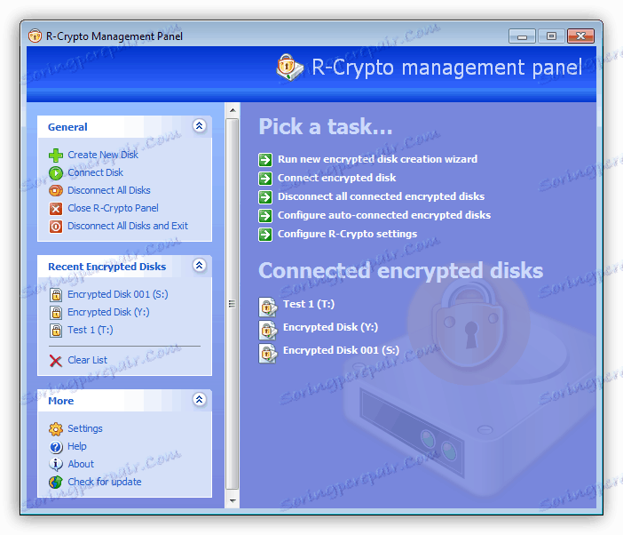 Процесът на използване на програмата за криптиране на R Crypto