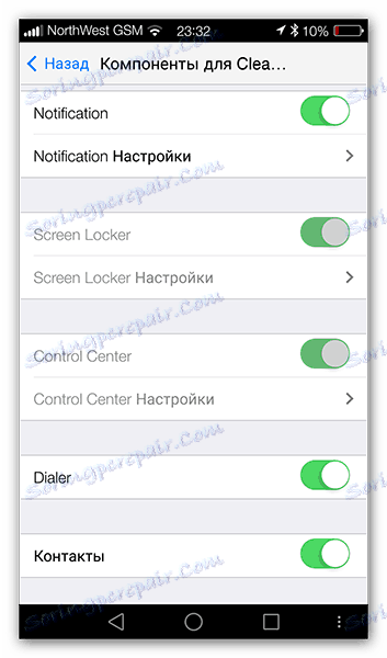 Подешавања компоненти за ЦлеанУИ
