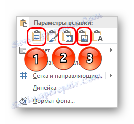 Врсте уметака потребних за унос стола из Екцел-а