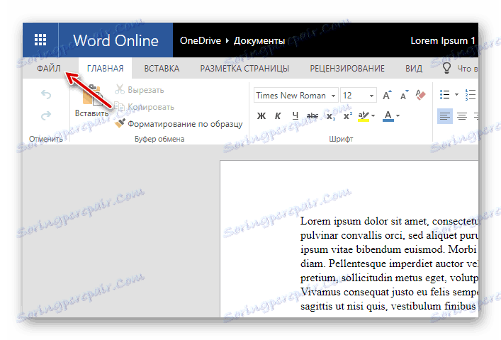 Krenimo dalje za preuzimanje DOCX datoteke u programu Word Online