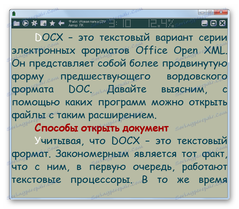 Dokument DOCX je otvorený v ICE Book Reader