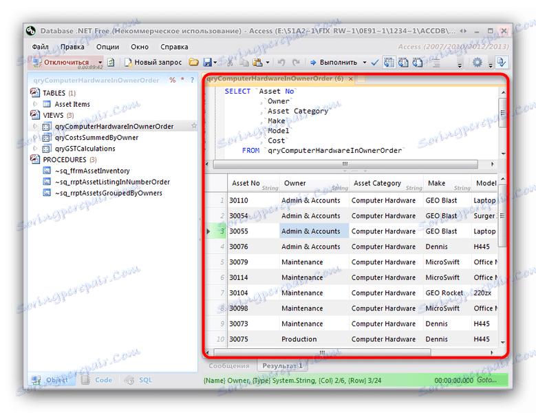 Zobacz zawartość pliku bazy danych w Database.NET