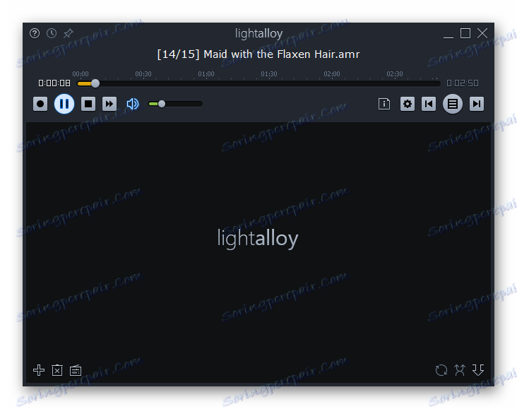 Reprodukcija AMR datoteke u Light Alloy