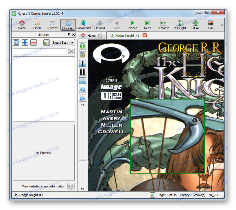 Elektroniczna komiks w formacie CBR została otwarta w programie Comic Seer