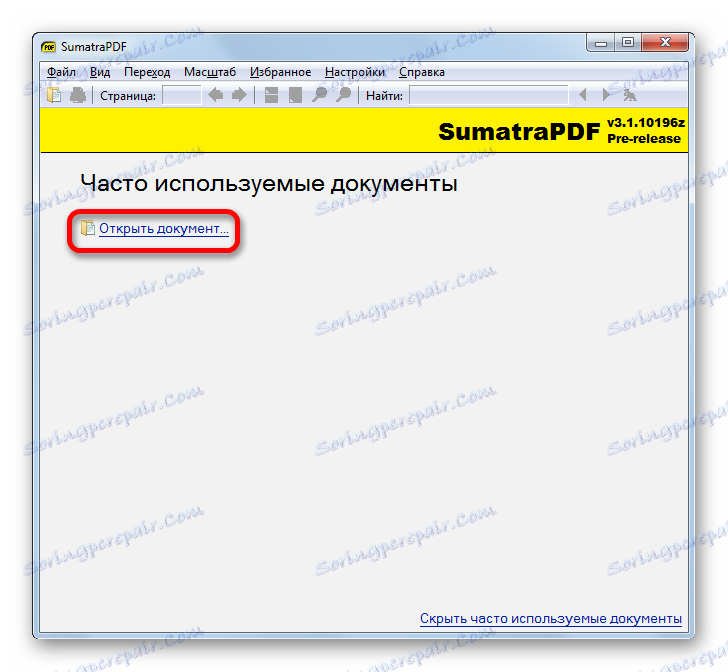 Przejdź do otwartego okna pliku w Sumatra PDF