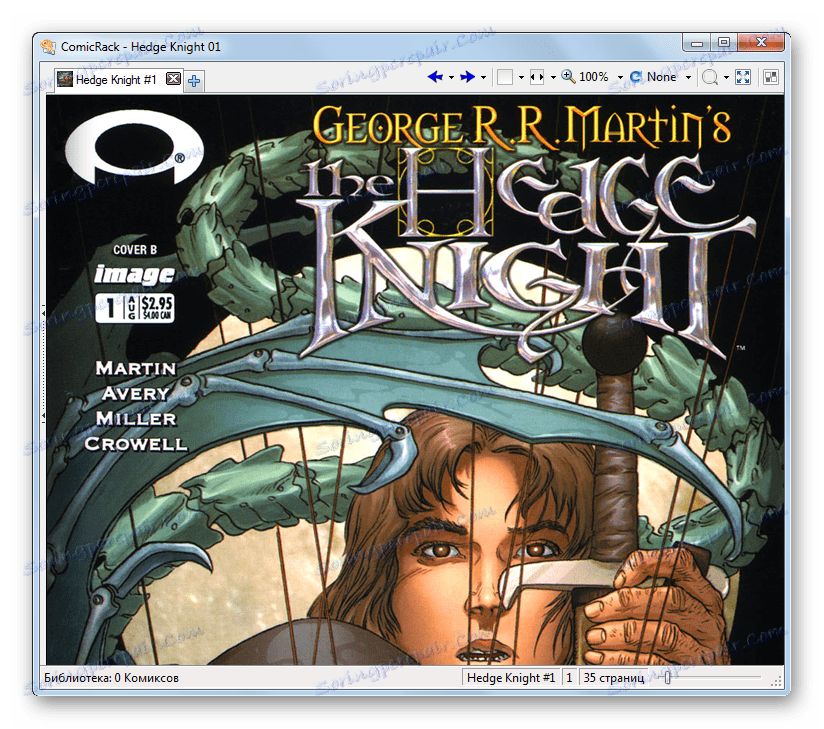 Elektroniczne komiksy w formacie CBR otwarte w ComicRack