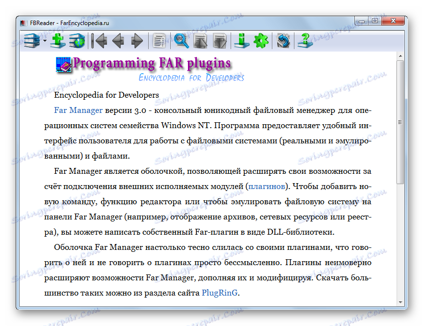 Dokument CHM se odpre v FBReaderju