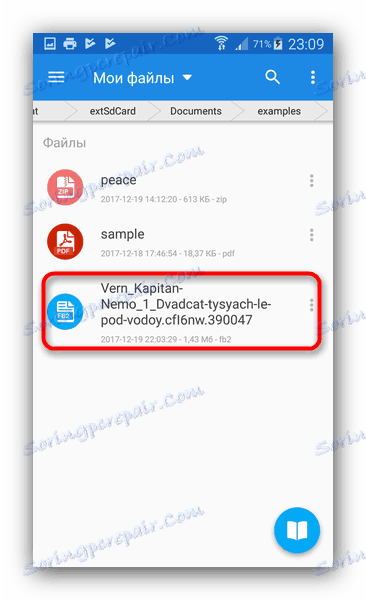 کتاب FB2 در explorer Moon Plus Reader
