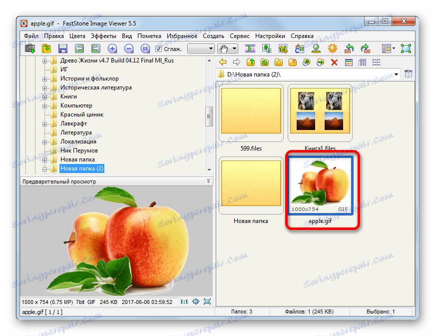 Перехід до відкриття зображення у файловому менеджері в програмі FastStone Image Viewer
