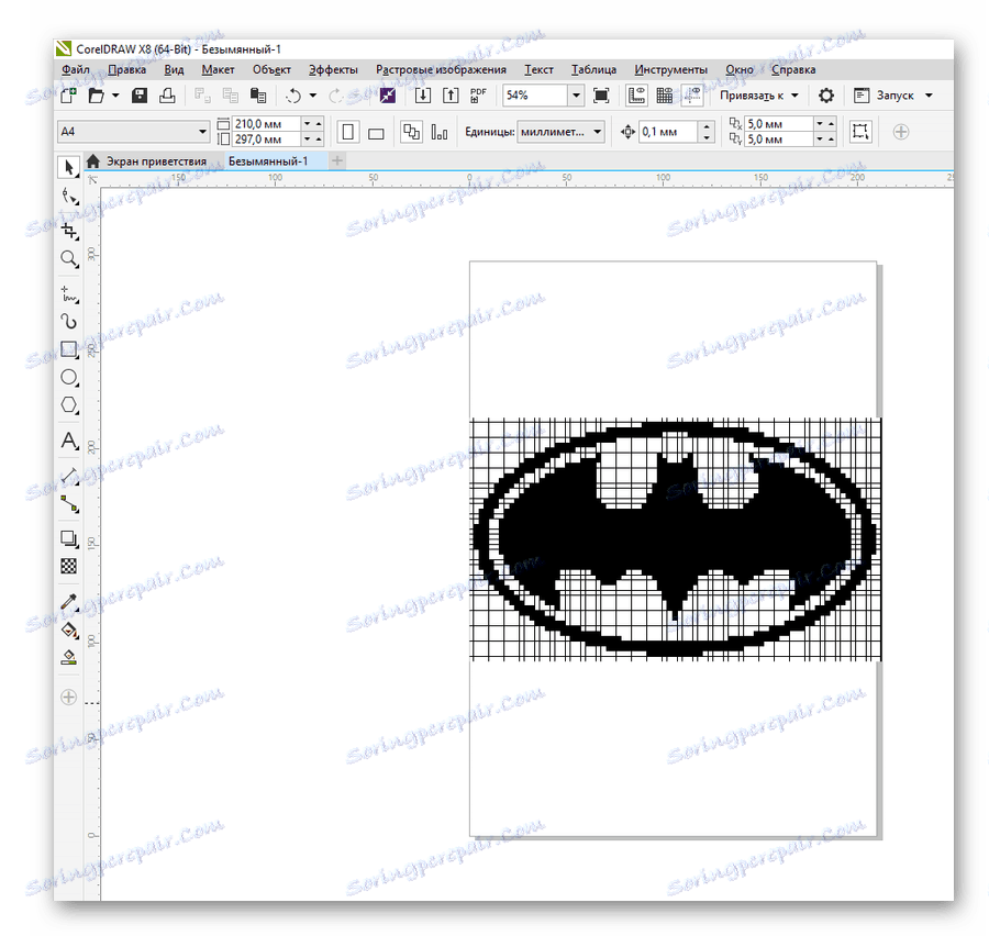 Зображення IMG відкрите в CorelDraw