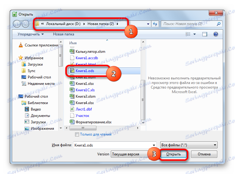 Okno otvoriť súbor v programe LibreOffice Calc