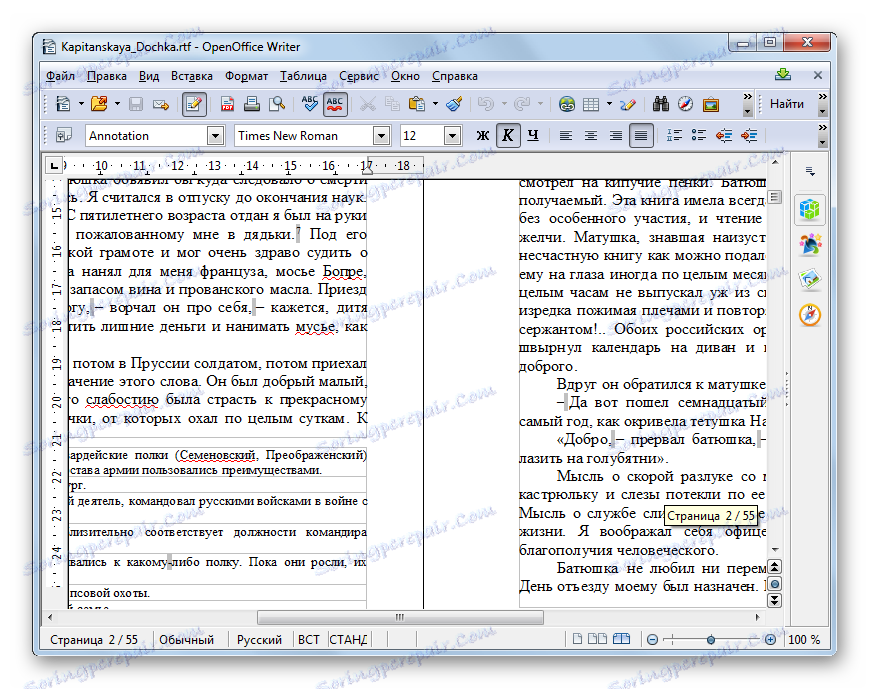 Книжковий режим в Apache OpenOffice Writer