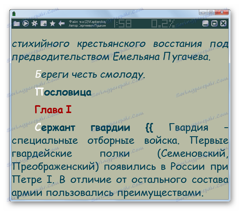 Електронна книга RTF відкрита в програмі ICE Book Reader