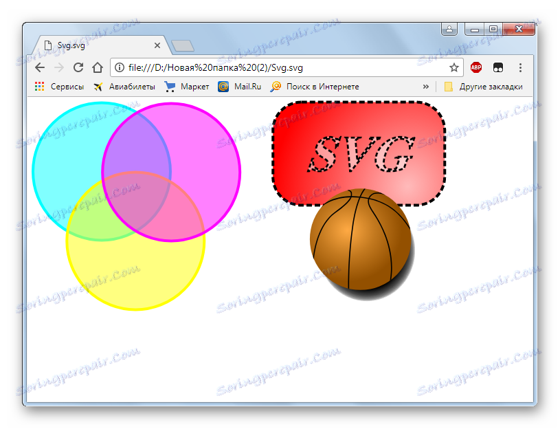 فایل SVG در مرورگر گوگل کروم باز می شود
