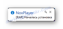 Oznámenie o spustení inštalácie Apk aplikácie v programe Nox Player