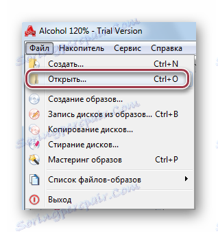 otvorte súbor v alkohole