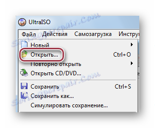 príkaz otvoriť v ultraiso
