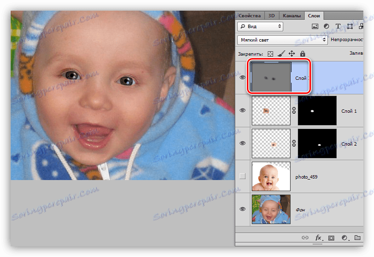 Ściemnianie jasnych obszarów za pomocą narzędzia Przyciemnianie przy otwieraniu oczu w programie Photoshop