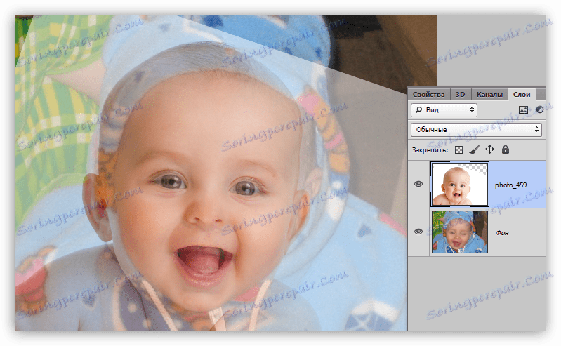 Umieszczanie zdjęcia dawcy na oryginalnym obrazie podczas otwierania oczu w programie Photoshop
