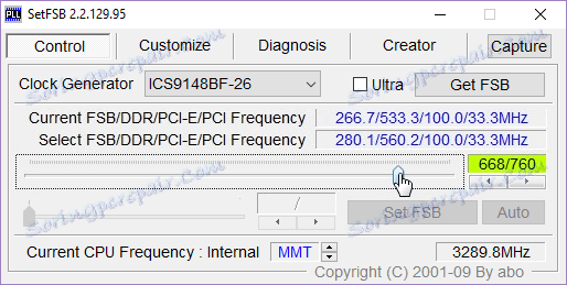 Збільшення частоти в SetFSB
