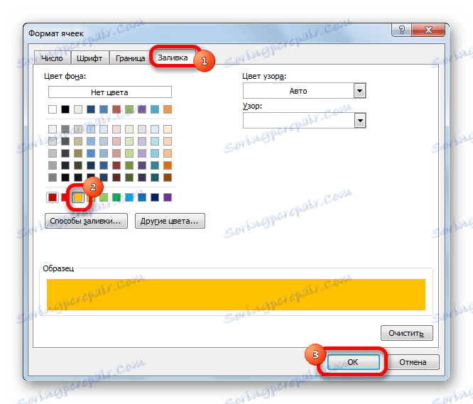 Vyplňte výber farieb v programe Microsoft Excel