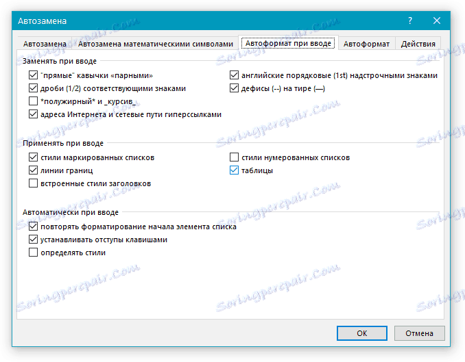 AutoFormat kada upišete AutoCorrect u programu Word