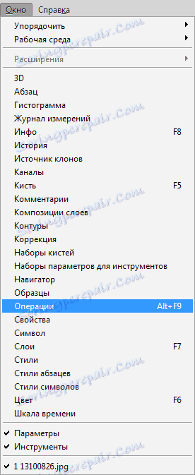 Napište akci ve Photoshopu