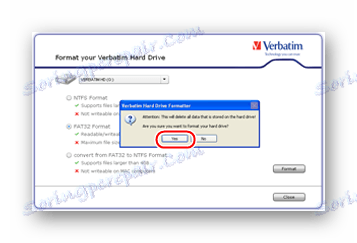 جعبه گفتگوی فرمت دیسک سخت Verbatim