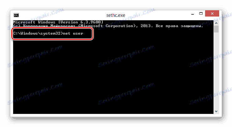 Proces wprowadzania polecenia użytkownika sieci z wiersza poleceń w systemie operacyjnym Windows 8
