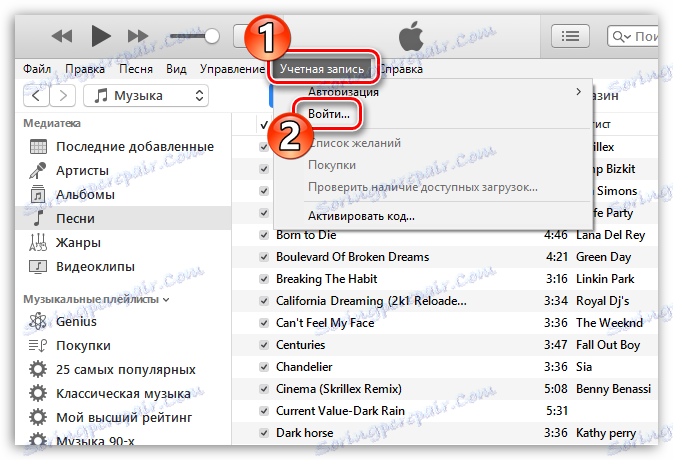 Přihlaste se k účtu iTunes