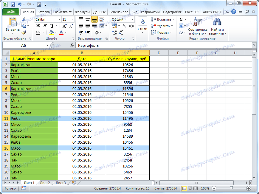 Празните клетки са изтрити в Microsoft Excel