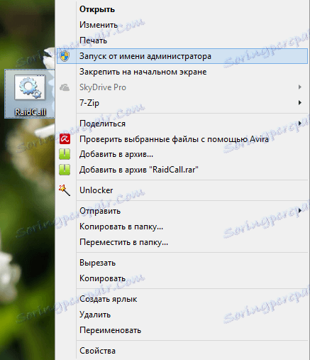 RaidCall Spustite ako správca