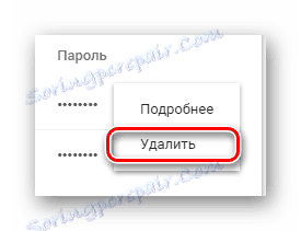 Brisanje gesla v brskalniku Google Chrome