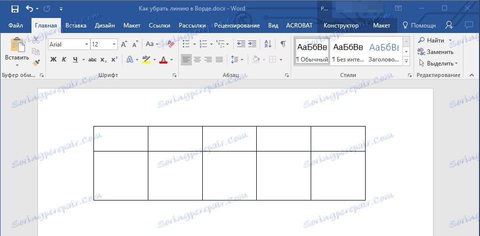 Vrstica v tabeli je izbrisana v Wordu