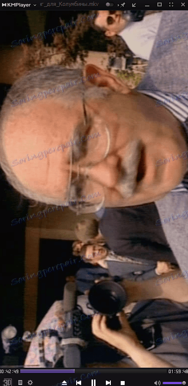 Obrátené 90 stupňové video v KMPlayer