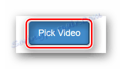 زر لبدء تحديد الفيديو المراد تحميله على موقع Rotate My Video على الويب
